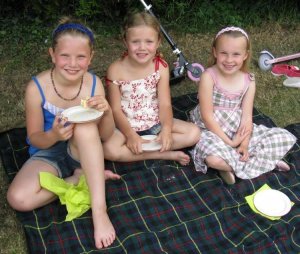 Three little girls from school