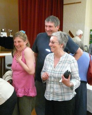 Barbara Lewis on right, who won photography