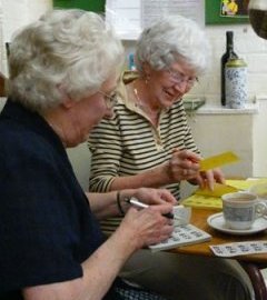 Wendy Bryan and Jean Barclay at the Raffle table